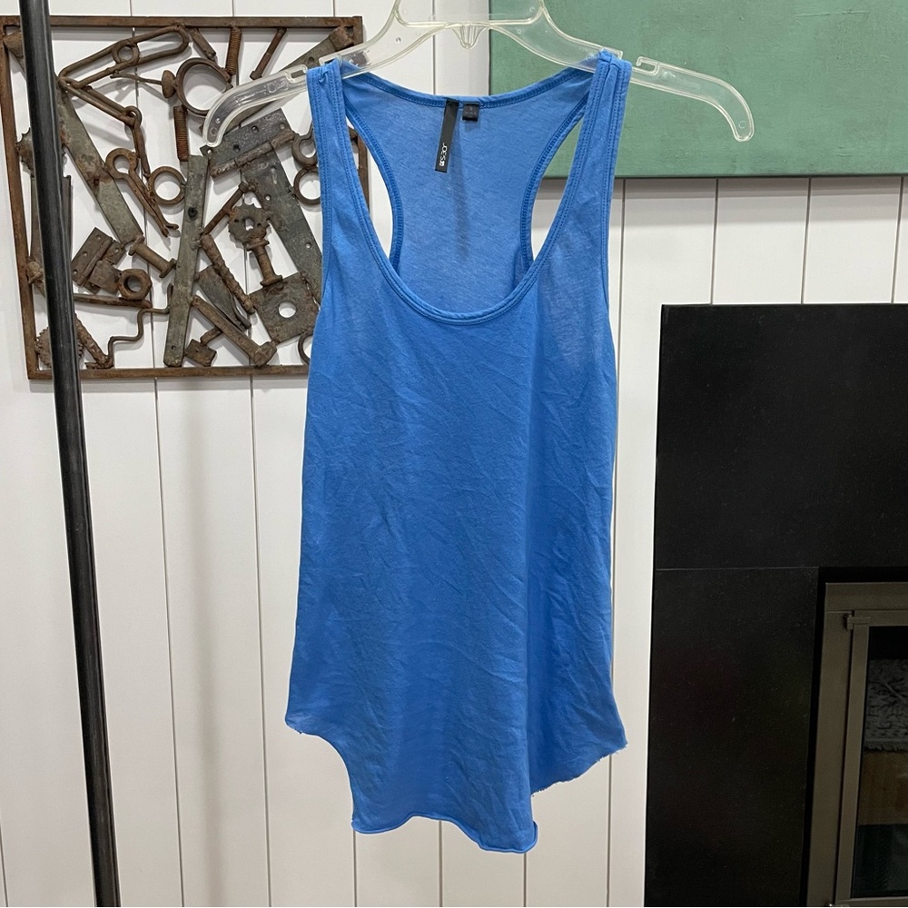 Light Blue Basic Racerback Tank Top - image 4